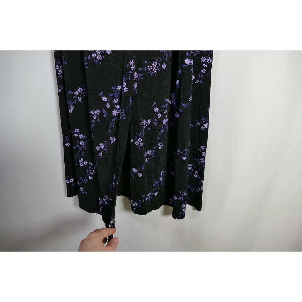 VTG Briggs New York Y2K Fairy Grunge Whimsigoth Maxi Skirt Size L Floral Buttons